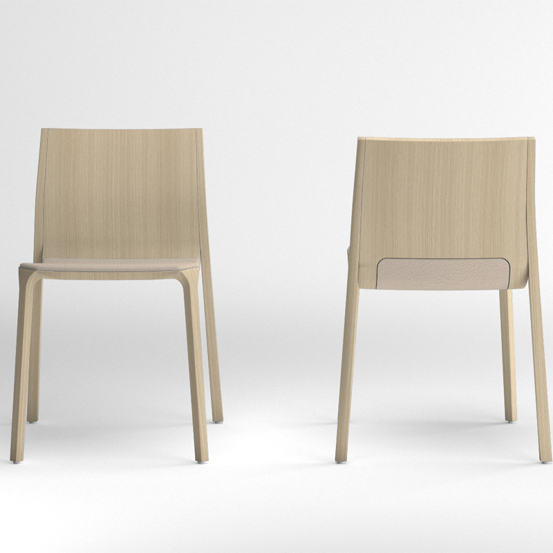 Silla "SILU" de madera roble