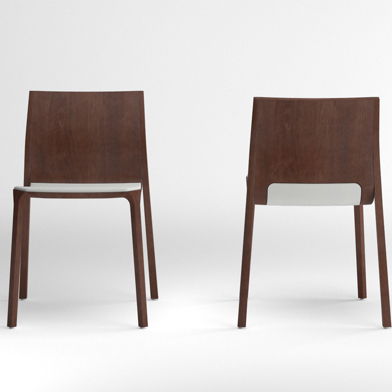 Silla "SILU" de madera roble