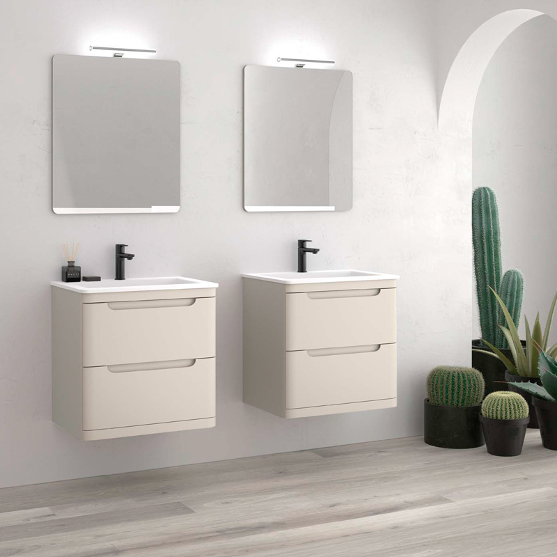 Mueble de Baño LOOP en acabados mate y brillo