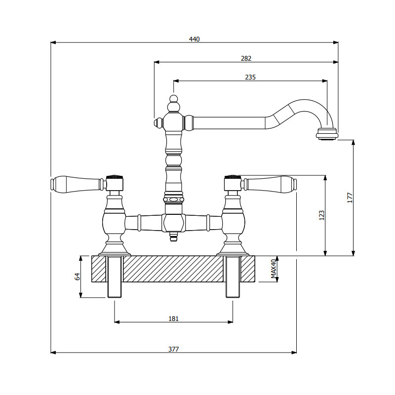 grifo cocina puente bimando VINTAGE armando vicario