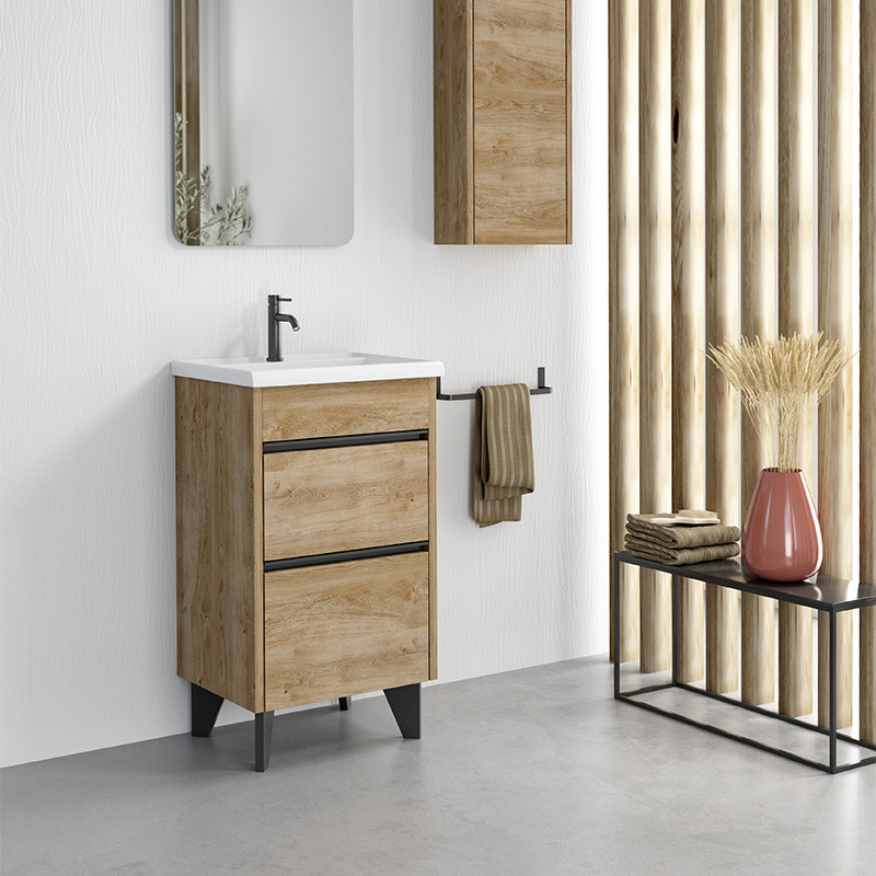 mueble baño fondo reducido estrecho salgar