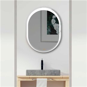 espejo ovalado para baño con luz LED frontal y antivaho CIRCUS