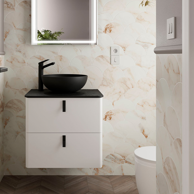 ENVIO DESDE ESPAÑA】Estanteria Baño Blanco y Negro, Estantes para