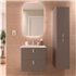 Mueble baño gris piedra moka UNIIQ 900 + lavabo