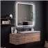 espejo cuadrado retroiluminado para baño con luz LED frontal y antivaho AUSTRIA