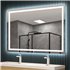 espejo cuadrado retroiluminado para baño con luz LED frontal y antivaho HOLANDA