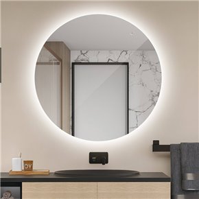 espejo redondo retroiluminado para baño con sensor antivaho LISBOA