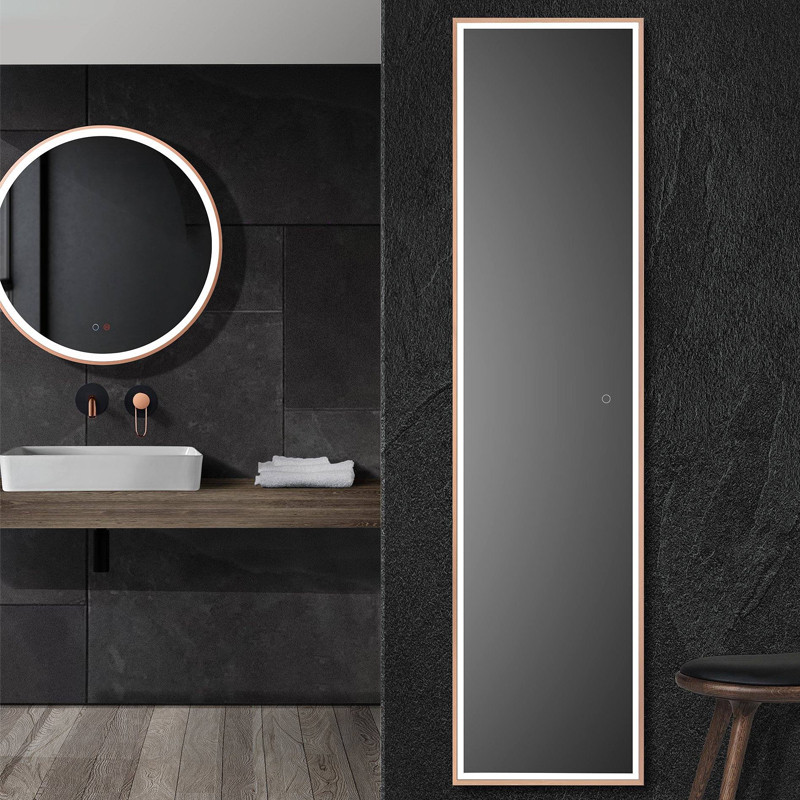 espejo cuadrado para baño o vestidor con luz LED frontal y marco en varios acabados NEW YORK