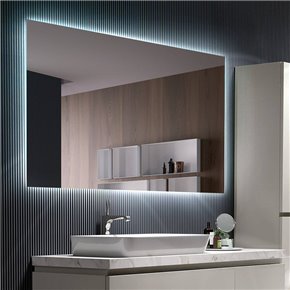 Espejo de baño retroiluminado SUECIA con luz ambiental fría