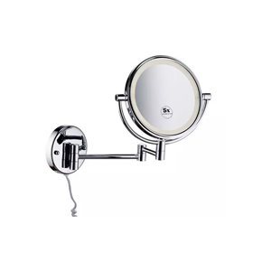 espejo de maquillaje para pared de baño con luz LED frontal