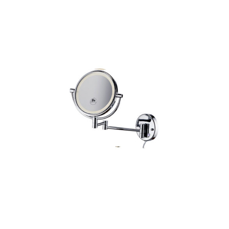 espejo de maquillaje para pared de baño con luz LED frontal