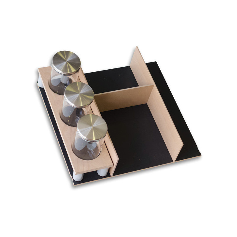 Cubertero para cajón de cocina RIMA: combina Roble con Negro