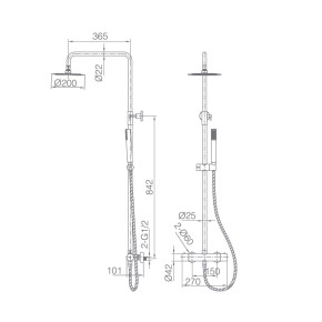 Columna de Ducha MONZA Termostática