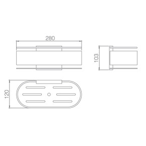 Jabonera de Pared ANGA de IMEX | Mi Cocina y Baño
