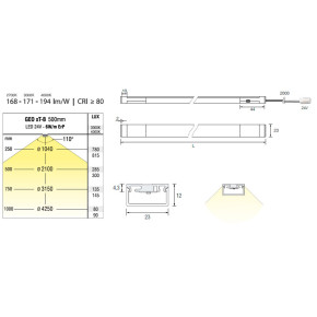 Regleta de Superficie BTGEO para Interior de Mueble