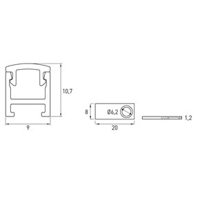 Regleta con luz LED MAGNETIKO MULTITALLA