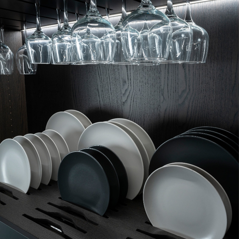 estante porta copas de vino FRAME para mueble de cocina vinoteca a medida