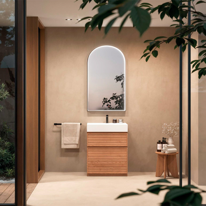 Espejo de baño ROMA con Marco en Negro Mate