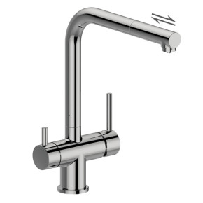 grifo osmosis 3 vias extensible caño extraible PURE NAT en cromo brillo