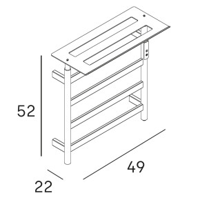 Toallero Eléctrico para Baño Negro con repisa de Manillons Torrent