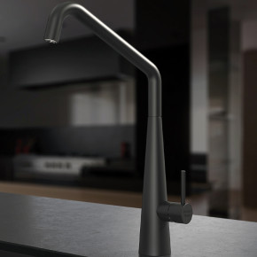 grifo cocina plados acabado negro mate black matt granit NEWMIX30