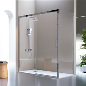 Mampara Angular LUKA con Puerta Corredera