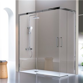 Mampara Angular LUKA con 2 Puertas Correderas