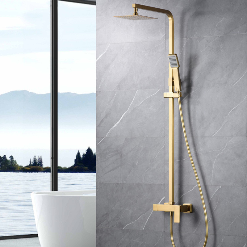 grifo ducha pisa imex oro cepillado pvd