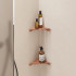 Estante para ducha esquinero terracota