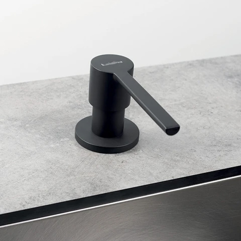 Dispensador jabon bajo encimera Negro Mate LUI 309