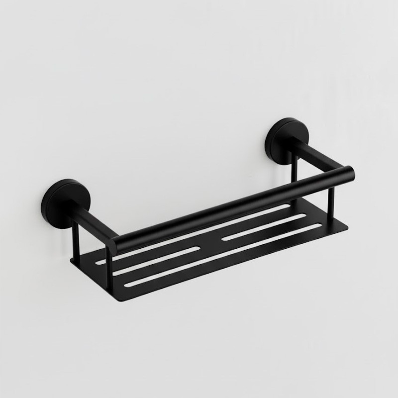 jabonera ducha repisa estante negro mate