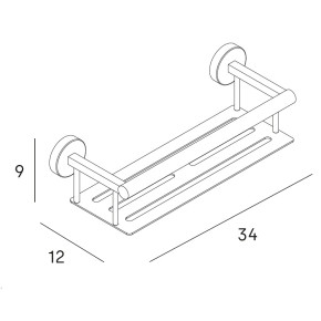 Rejilla para Ducha en Cromo y Negro
