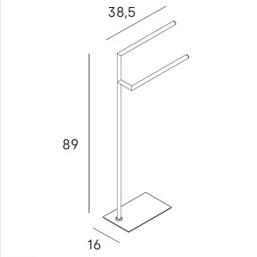 medidas toallero de pie PVD