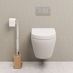 portarrollos y escobillero de pie madera NATURA 1900 de manillons