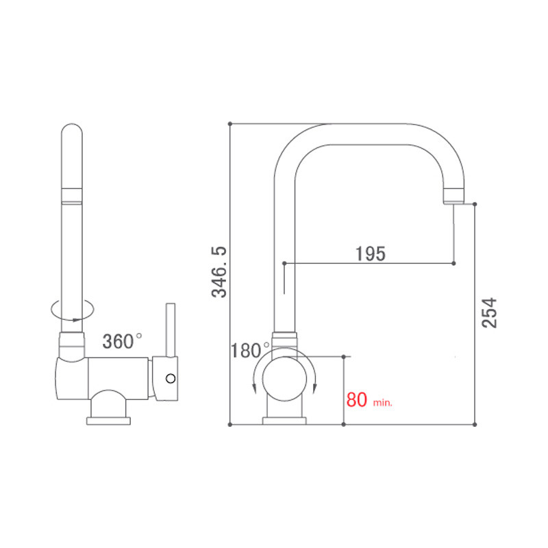 medidas grifo abatible