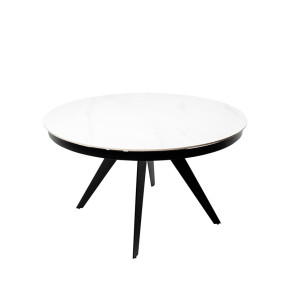 Mesa Redonda Extensible LUNA con Tapa Porcelánica
