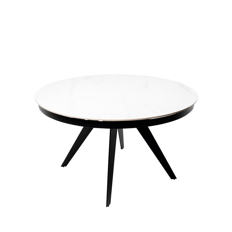 Mesa Redonda Extensible LUNA con Tapa Porcelánica