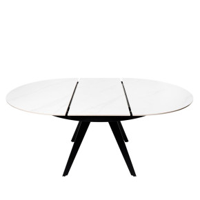 Mesa Redonda Extensible LUNA con Tapa Porcelánica