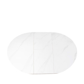 Mesa Redonda Extensible ZURI con Tapa Porcelánica