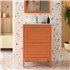 Mueble de Baño mediterraneo naranja vintage TOSCANA con Lavabo