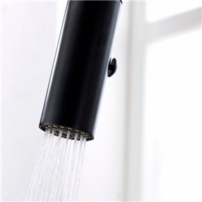grifo negro fregadero con ducha