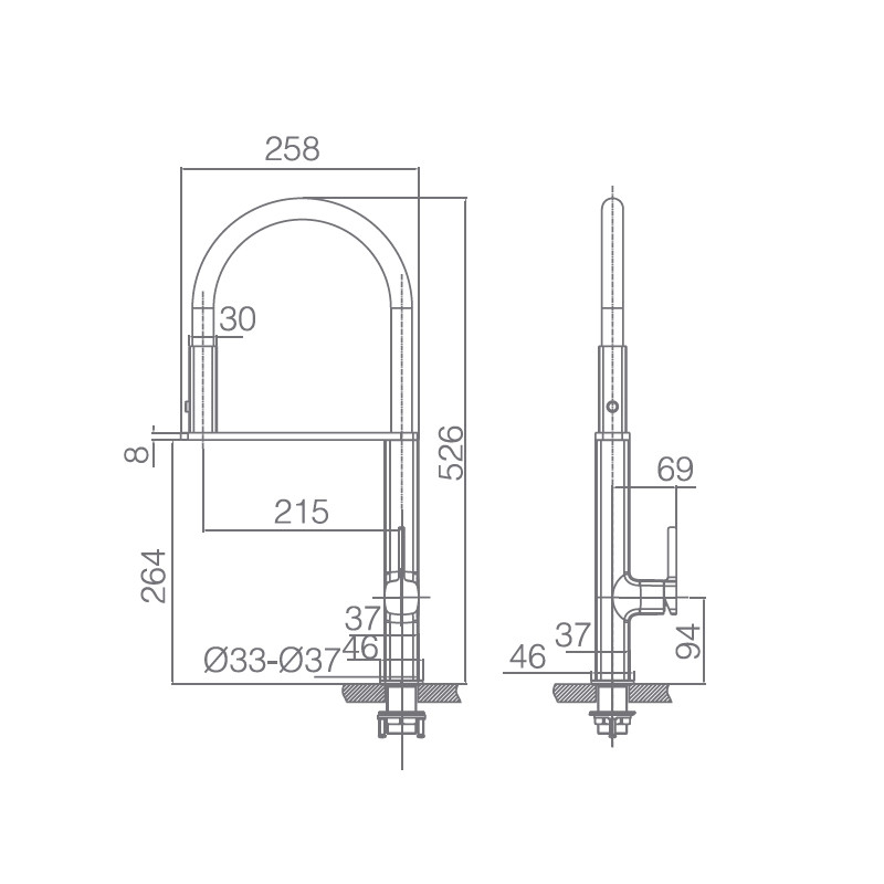 medidas grifo cocina menorca