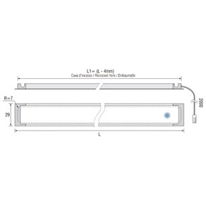 Regleta de encastre "NET" con luz LED