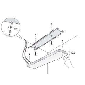 Set de 3 focos de luz LED de superficie KEY-SCREEN