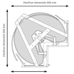 Mecanismos giratorio MONDO para muebles de rincon de cocina