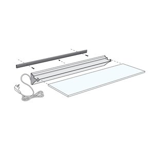 instalacion estante cristal con luz led integrada monoteo