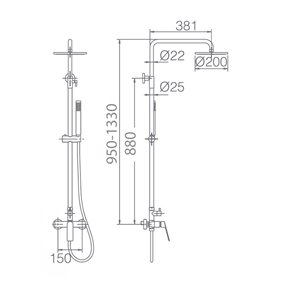 columna de ducha LUXOR