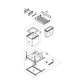 Cubo extraíble para mueble bajo fregadero BOXX