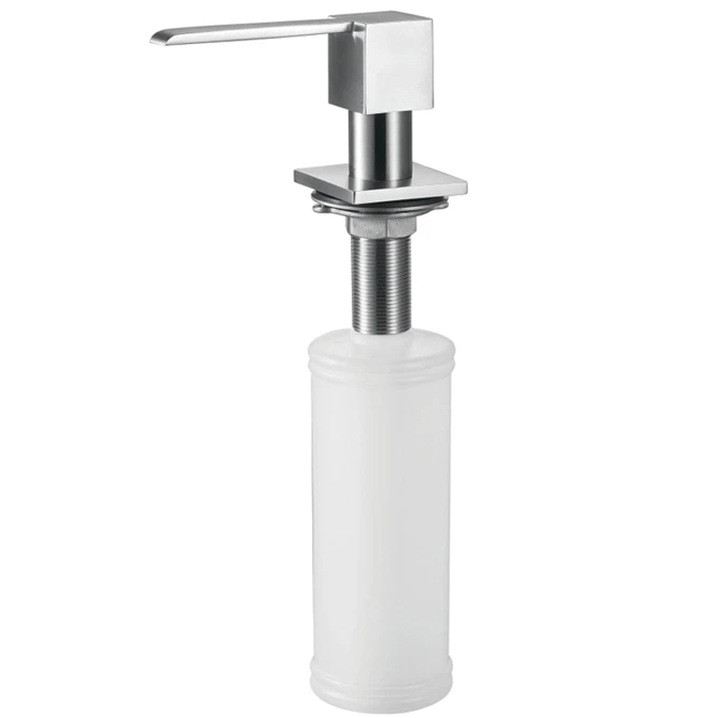 Dispensador jabon bajo encimera Acero Inoxidable LUI 310 cuadrado con deposito