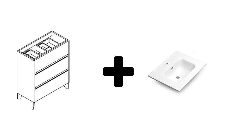 conjunto mueble siena con lavabo